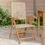 Gartenstühle 2 Stück Massivholz Akazie Rattan PE beige von , Gartenstühle - Ref: Foro24-367653, Preis: 165,85 €, Rabatt: %