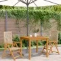 Gartenstühle 2 Stück Massivholz Akazie Rattan PE beige von , Gartenstühle - Ref: Foro24-367653, Preis: 165,85 €, Rabatt: %
