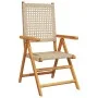 Gartenstühle 2 Stück Massivholz Akazie Rattan PE beige von , Gartenstühle - Ref: Foro24-367653, Preis: 165,85 €, Rabatt: %