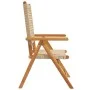 Gartenstühle 2 Stück Massivholz Akazie Rattan PE beige von , Gartenstühle - Ref: Foro24-367653, Preis: 165,85 €, Rabatt: %