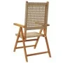 Gartenstühle 2 Stück Massivholz Akazie Rattan PE beige von , Gartenstühle - Ref: Foro24-367653, Preis: 165,85 €, Rabatt: %
