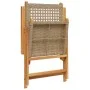 Gartenstühle 2 Stück Massivholz Akazie Rattan PE beige von , Gartenstühle - Ref: Foro24-367653, Preis: 165,85 €, Rabatt: %