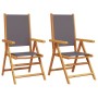 Sillas de jardín 2 uds madera maciza acacia y tela antracita de , Sillas de jardín - Ref: Foro24-367658, Precio: 142,61 €, De...