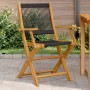 Sillas de jardín 2 uds madera maciza acacia polipropileno negro by , Garden chairs - Ref: Foro24-367666, Price: 141,63 €, Dis...