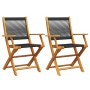 Gartenstühle 2 Stück Massivholz Akazie Schwarz Polypropylen von , Gartenstühle - Ref: Foro24-367666, Preis: 141,63 €, Rabatt: %