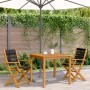 Sillas de jardín 2 uds madera maciza acacia polipropileno negro by , Garden chairs - Ref: Foro24-367666, Price: 141,63 €, Dis...