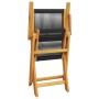 Sillas de jardín 2 uds madera maciza acacia polipropileno negro by , Garden chairs - Ref: Foro24-367666, Price: 141,63 €, Dis...