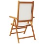 Sillas jardín reclinables 6 uds tela madera maciza blanco crema by , Garden chairs - Ref: Foro24-3214539, Price: 442,52 €, Di...