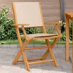 Gartenstühle 2 Stück Massivholz Akazie und beige Stoff von , Gartenstühle - Ref: Foro24-367672, Preis: 133,08 €, Rabatt: %