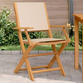 Gartenstühle 2 Stück Massivholz Akazie und beige Stoff von , Gartenstühle - Ref: Foro24-367672, Preis: 111,83 €, Rabatt: %