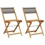 Bistrostühle, 2 Stück Massivholz aus Akazie und graues Seil von , Gartenstühle - Ref: Foro24-367679, Preis: 87,65 €, Rabatt: %