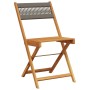 Bistrostühle, 2 Stück Massivholz aus Akazie und graues Seil von , Gartenstühle - Ref: Foro24-367679, Preis: 89,26 €, Rabatt: %