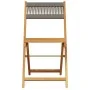 Bistrostühle, 2 Stück Massivholz aus Akazie und graues Seil von , Gartenstühle - Ref: Foro24-367679, Preis: 87,65 €, Rabatt: %