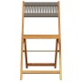 Sillas de bistró 2 uds madera maciza de acacia y cuerda gris de , Sillas de jardín - Ref: Foro24-367679, Precio: 82,68 €