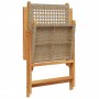 4 Stück verstellbare Gartenstühle aus PE-Rattan und massivem Holz in Beige. von , Gartenstühle - Ref: Foro24-3214526, Preis: ...