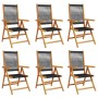 Sillas de jardín reclinables 6 uds madera maciza acacia negro von , Gartenstühle - Ref: Foro24-3214530, Preis: 457,94 €, Raba...