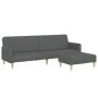 Sofá cama de 2 plazas con taburete tela gris oscuro von , Sofas - Ref: Foro24-3258089, Preis: 341,64 €, Rabatt: %