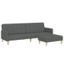 Sofá cama de 2 plazas con taburete tela gris oscuro von , Sofas - Ref: Foro24-3258089, Preis: 347,38 €, Rabatt: %