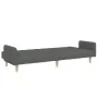 Sofá cama de 2 plazas con taburete tela gris oscuro von , Sofas - Ref: Foro24-3258089, Preis: 341,64 €, Rabatt: %