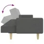 Sofá cama de 2 plazas con taburete tela gris oscuro von , Sofas - Ref: Foro24-3258089, Preis: 341,64 €, Rabatt: %