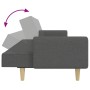 Sofá cama de 2 plazas con taburete tela gris oscuro von , Sofas - Ref: Foro24-3258089, Preis: 347,38 €, Rabatt: %