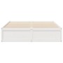 Solid white pine wood bed frame 140x190 cm by , Beds and slatted bases - Ref: Foro24-3282382, Price: 208,29 €, Discount: %