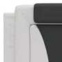 Bed frame with LED lights, white and black PE leather, 180x200 cm. by , Beds and slatted bases - Ref: Foro24-3214042, Price: ...