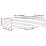 Jardinera madera maciza de pino marrón cera 110x60x23 cm de , Maceteros y jardineras - Ref: Foro24-847240, Precio: 82,86 €, D...