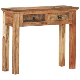 Mesa consola madera de acacia y madera reciclada 90,5x30x75cm