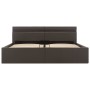 Cama canapé hidráulica con LED cuero sintético gris 180x200 cm de , Camas y somieres - Ref: Foro24-285557, Precio: 351,48 €