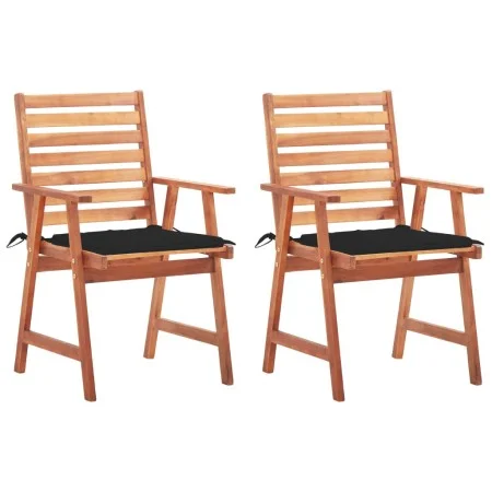 Sillas comedor de jardín y cojines 2 uds madera maciza acacia de , Sillas de jardín - Ref: Foro24-3064327, Precio: 163,06 €, ...