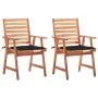 Sillas comedor de jardín y cojines 2 uds madera maciza acacia de , Sillas de jardín - Ref: Foro24-3064327, Precio: 163,06 €, ...