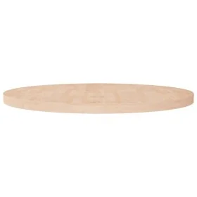 Round oak wood table top untreated Ø90x4 cm by , Table tops - Ref: Foro24-342913, Price: 189,52 €, Discount: %