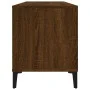 Plywood oak brown record cabinet 100x38x48 cm by , CD and DVD storage - Ref: Foro24-831988, Price: 125,82 €, Discount: %