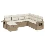 Set sofás de jardín 7 piezas y cojines ratán sintético beige de , Conjuntos de jardín - Ref: Foro24-3263834, Precio: 488,99 €...