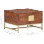 Mesa de centro madera maciza de acacia marrón miel 67x67x45 cm de vidaXL, Mesas de centro - Ref: Foro24-320376, Precio: 138,0...