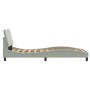 Bed frame with light gray velvet headboard 90x200 cm by , Beds and slatted bases - Ref: Foro24-3207825, Price: 141,65 €, Disc...