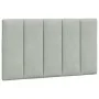 Bed frame with light gray velvet headboard 90x200 cm by , Beds and slatted bases - Ref: Foro24-3207825, Price: 144,72 €, Disc...