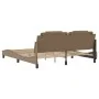 Bed frame with synthetic leather headboard in cappuccino color 180x200cm by , Beds and slatted bases - Ref: Foro24-3208114, P...