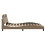 Estructura de cama cabecero cuero sintético capuchino 180x200cm de , Camas y somieres - Ref: Foro24-3208114, Precio: 213,12 €