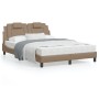 Estructura de cama cabecero cuero sintético capuchino 140x200cm de , Camas y somieres - Ref: Foro24-3208100, Precio: 220,66 €...