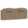 Bed frame with synthetic leather headboard in cappuccino color, 140x200cm. by , Beds and slatted bases - Ref: Foro24-3208100,...