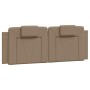 Estructura de cama cabecero cuero sintético capuchino 140x200cm de , Camas y somieres - Ref: Foro24-3208100, Precio: 220,66 €...