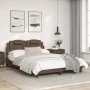 Bed frame with brown synthetic leather headboard 140x200 cm by , Beds and slatted bases - Ref: Foro24-3208098, Price: 223,49 ...