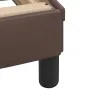 Bed frame with brown synthetic leather headboard 140x200 cm by , Beds and slatted bases - Ref: Foro24-3208098, Price: 223,49 ...