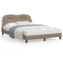 Bed frame with synthetic leather headboard in cappuccino color 140x190cm by , Beds and slatted bases - Ref: Foro24-3208093, P...