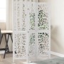 Three-panel solid Paulownia wood room divider screen in white. by , Room dividers - Ref: Foro24-358733, Price: 87,76 €, Disco...