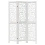 Three-panel solid Paulownia wood room divider screen in white. by , Room dividers - Ref: Foro24-358733, Price: 85,39 €, Disco...