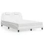 Bed with white synthetic leather mattress 140x200 cm by , Beds and slatted bases - Ref: Foro24-3208797, Price: 417,60 €, Disc...