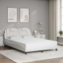 Bett mit weißem Kunstleder-Matratze 140x200 cm von , Betten und Lattenroste - Ref: Foro24-3208797, Preis: 425,30 €, Rabatt: %